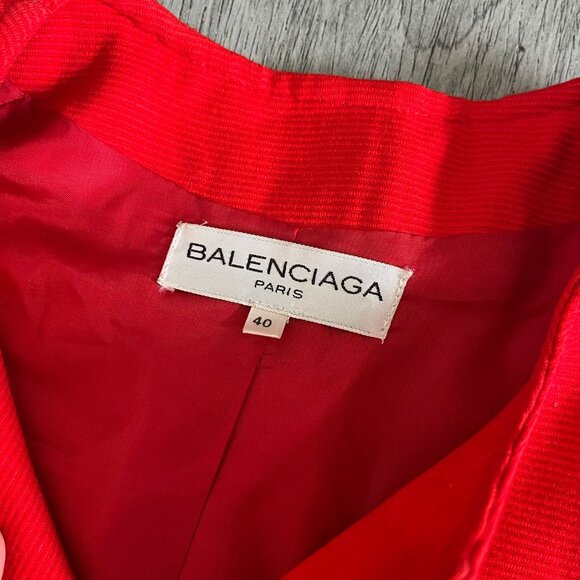 BALENICAGA VINTAGE SET BLAZER JACKET & SKIRT MADE IN FRANCE - Picture 4 of 12